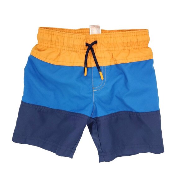 Cat & Jack Swim Shorts Toddler Boys 4T Blue Elastic Waist Lined Drawstring - Picture 1 of 6